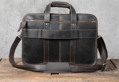 Men’s Vintage Top Grain Leather Office Messenger Bag