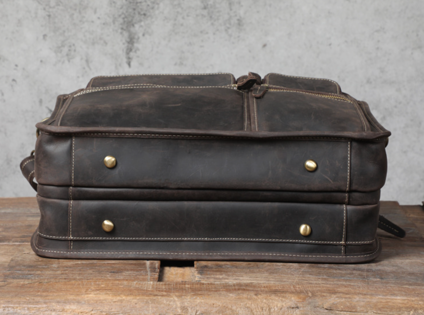 Men’s Vintage Top Grain Leather Office Messenger Bag