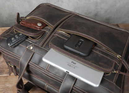 Men’s Vintage Top Grain Leather Office Messenger Bag