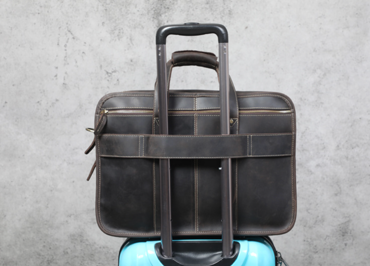 Men’s Vintage Top Grain Leather Office Messenger Bag