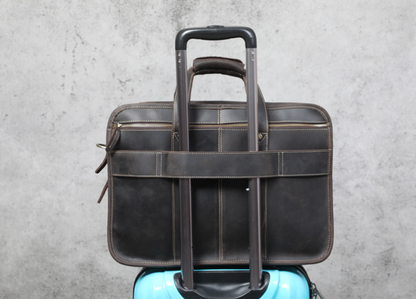 Men’s Vintage Top Grain Leather Office Messenger Bag