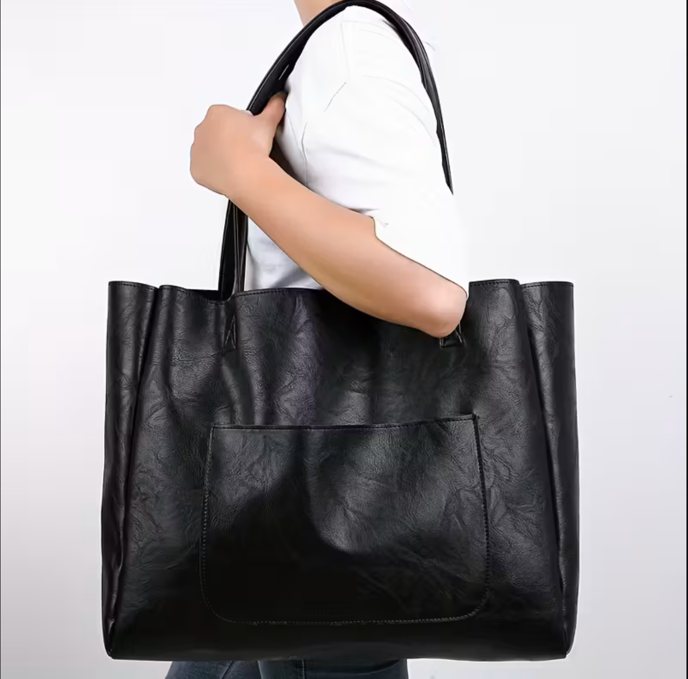 Women’s Large Leather Tote Bag for Daily & Office Use