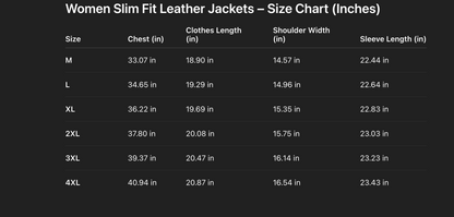Women Slim Fit Genuine Leather Moto Jacket