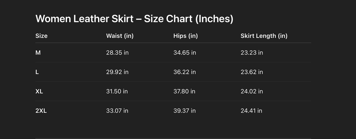 Women’s High-Waist Genuine Leather Midi Skirt