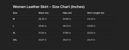 Women’s High-Waist Genuine Leather Midi Skirt