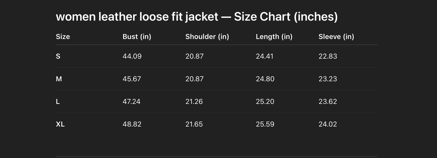 Women Loose Fit Genuine Leather Flight Jacket