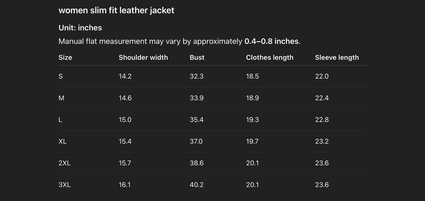 Black slim fit leather jacket women