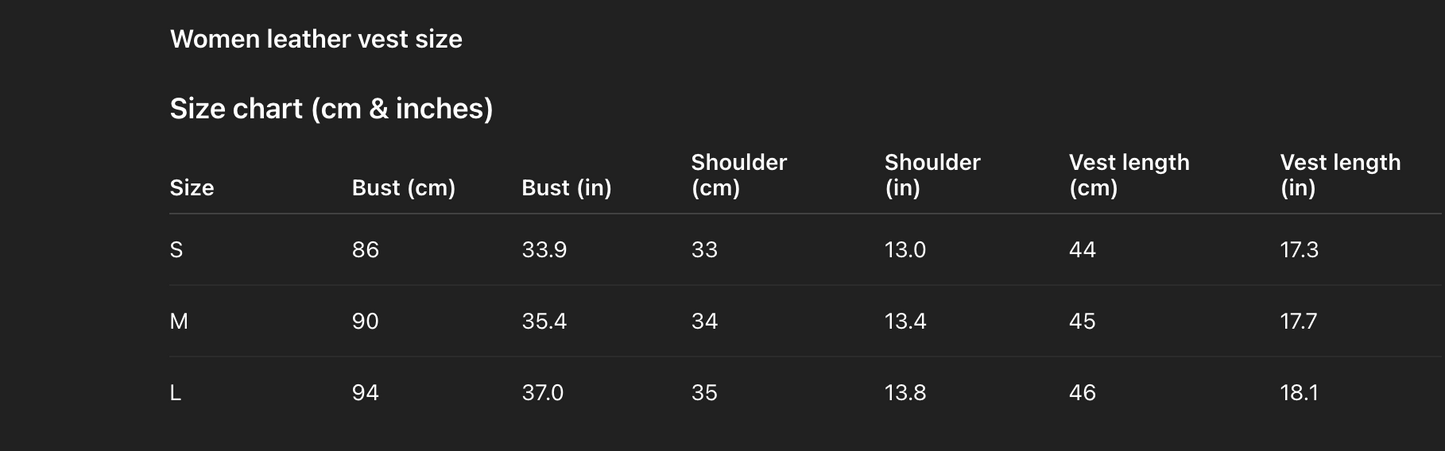 Black women leather waistcoat vest