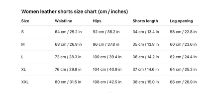 High waisted sheepskin leather shorts for women