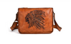 Crazy horse mens leather crossbody sling bag
