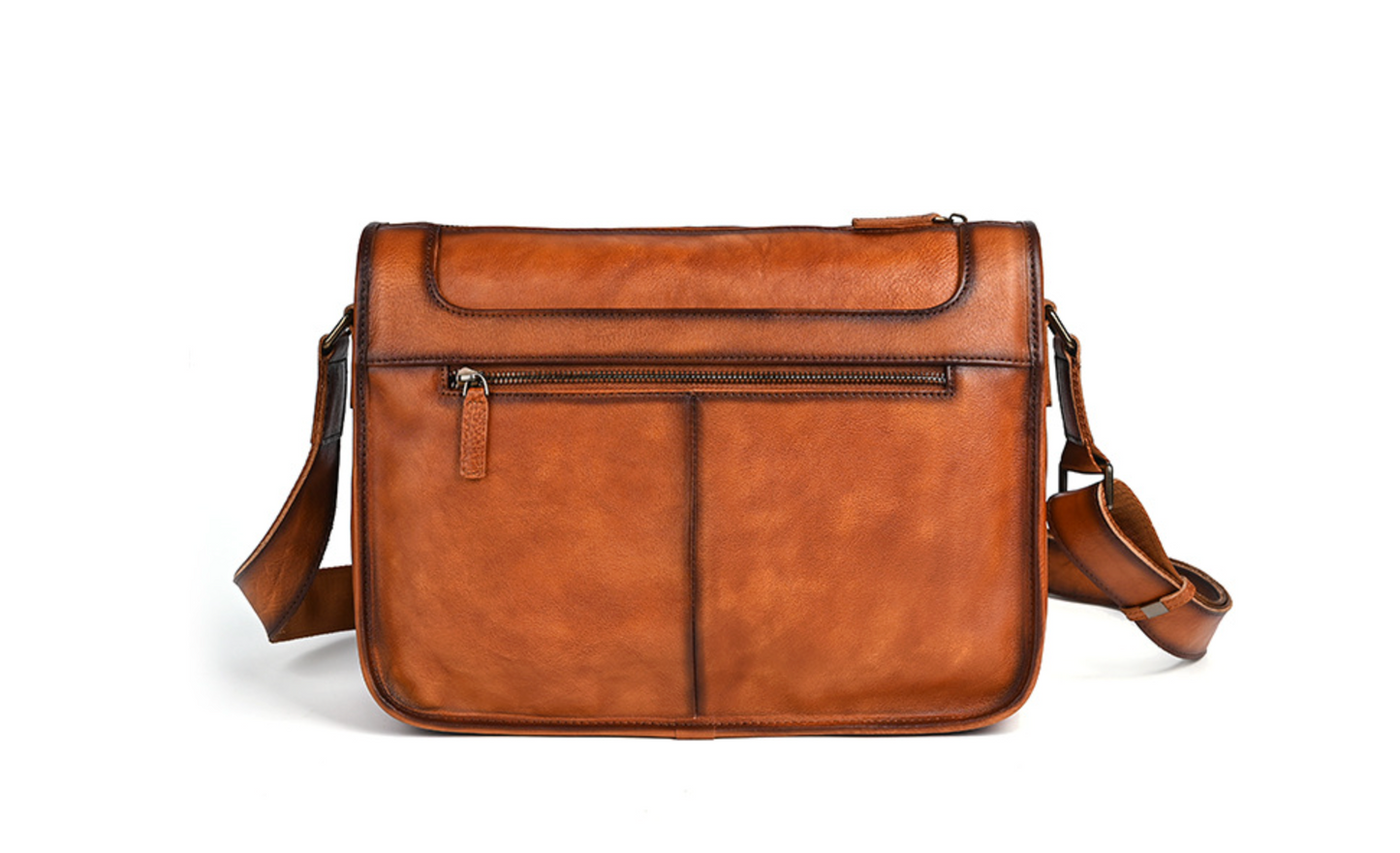 Crazy horse mens leather crossbody sling bag