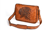 Crazy horse mens leather crossbody sling bag