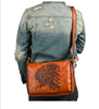 Crazy horse mens leather crossbody sling bag
