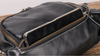 black top grain cowhide leather crossbody sling bag