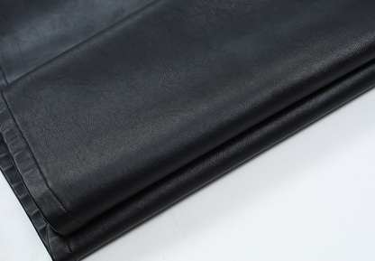 High Waist Faux Leather Midi Skirt A Line Women's