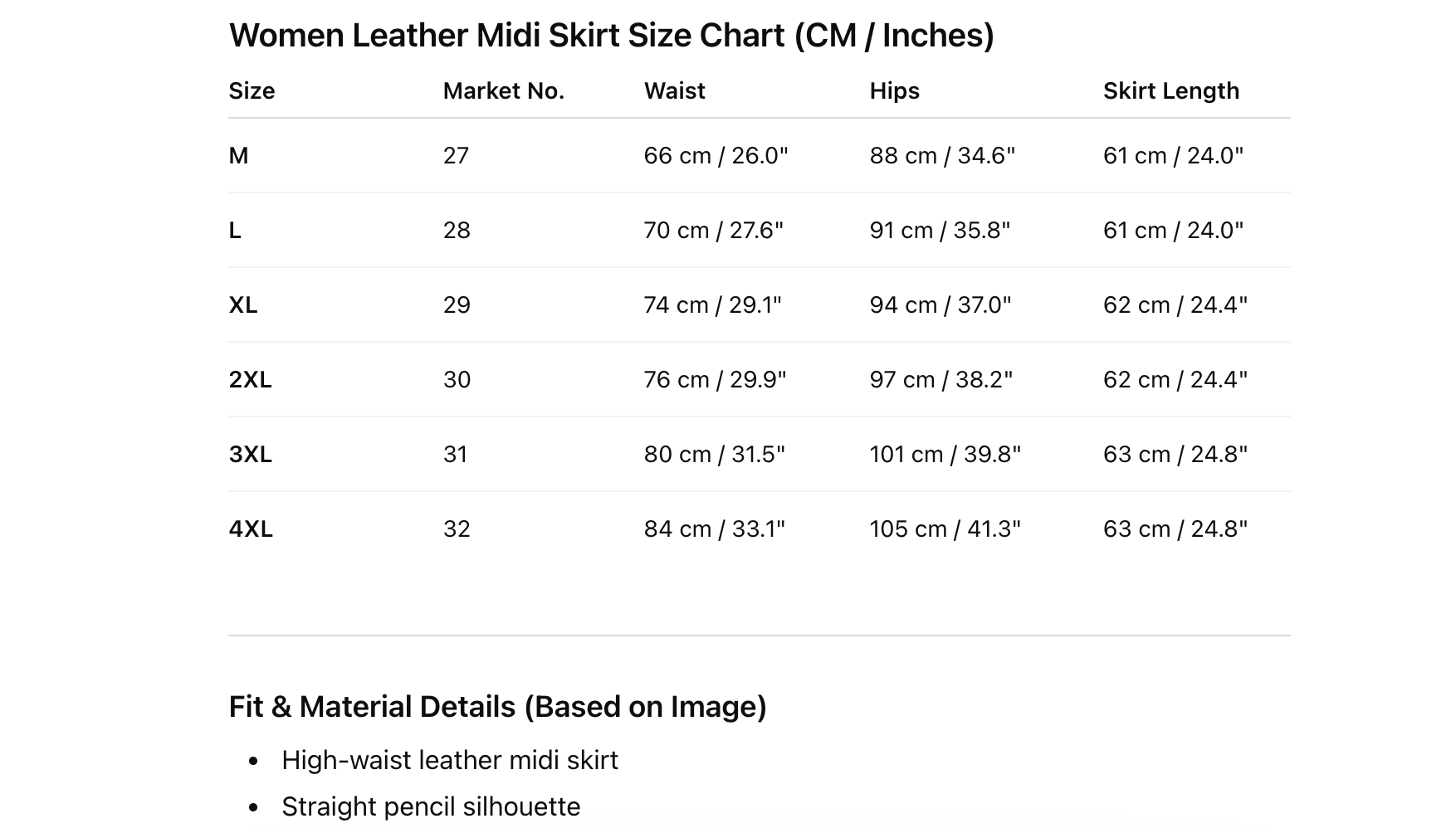 Black Mid Length Faux Leather Skirt With Slit