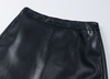 Long Leather Skirt Slim Fit PU Leather Midi Skirt