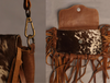 Genuine cowhide messenger crossbody bag