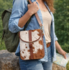 Cowhide crossbody bag women real leather messenger