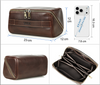 Full Grain Leather Dopp Kit for Men with Compartments