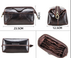 Men's Leather Dopp Kit with Multi-Compartment Organizer