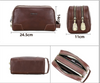 Leather Dopp Kit Bag for Men with Combination Lock