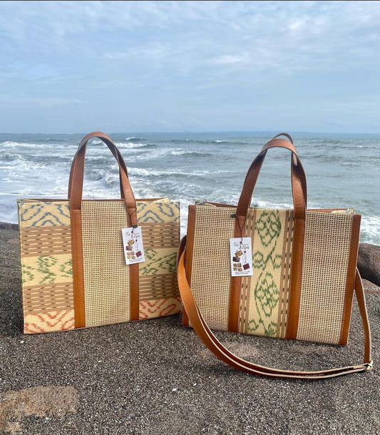 Look no further for the perfect bag for any occasion! Our leather and rattan bags are perfect for evening events, beach vibes, and more. 
