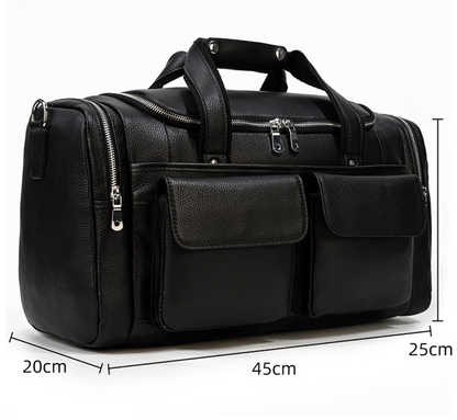 Genuine Real Leather Duffel Bag for Travel