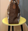 Real Cowhide patchwork tote bag purse