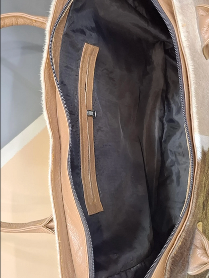 Real Cowhide patchwork tote bag purse