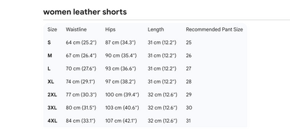 Women's Leather Shorts High-Waisted Chic