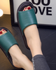 Leather Slippers for Women Cowhide Indoor Soft Sole Non Slip Slides