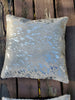 Gorgeous metallic cowhide cushion