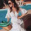 Summer Dresses For Women Lace V Neck Midi Dress