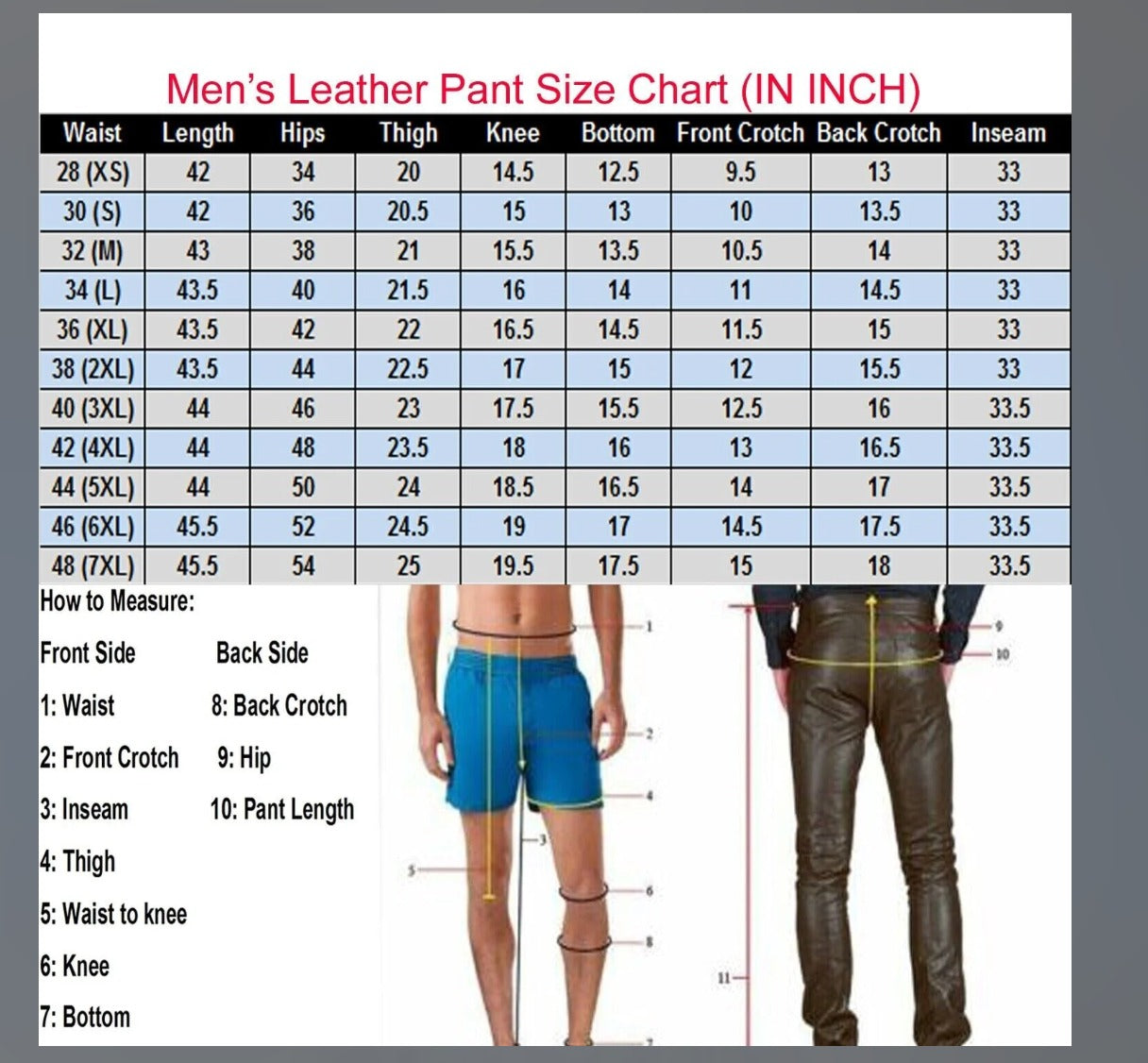 Real Leather Bikers Pants