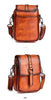 Retro top grain leather crossbody sling bag for daily carry