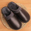 Women's Leather House Shoes with Plush Lining