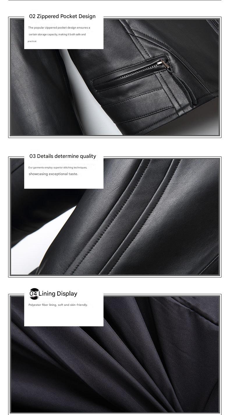 Women Slim Fit Genuine Leather Moto Jacket