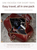 Men leather travel duffle bag cowhide weekender