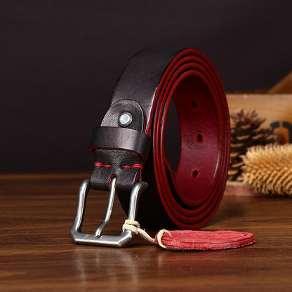 Women’s Leather Belt in Two-Tone Top-Grain Cowhide