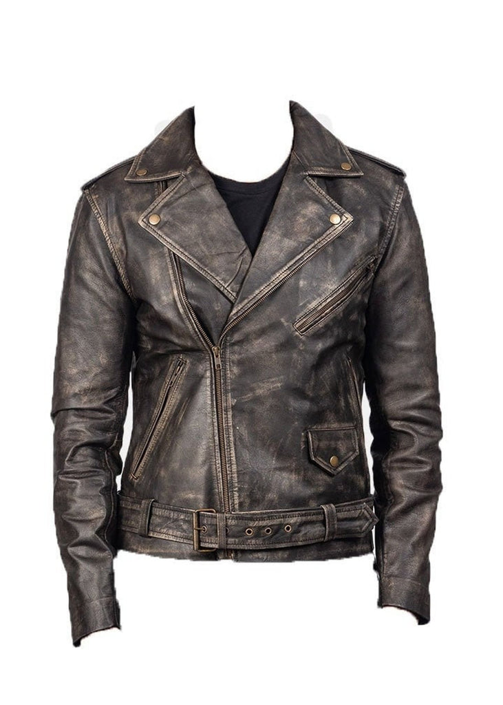 Bomber motorcycle jacket in real leather, this men’s moto jacket leather design delivers biker bomber style with comfort for daily wear