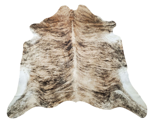 This 6ft x 6ft natural cowhide rug is gorgeous, even prettier in person. You will be amazed to find such a beautiful and brindle cowhide rug. 
