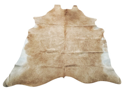 Brazilian Light Brown Tan Cowhide Rug 6.2ft x 6.2ft