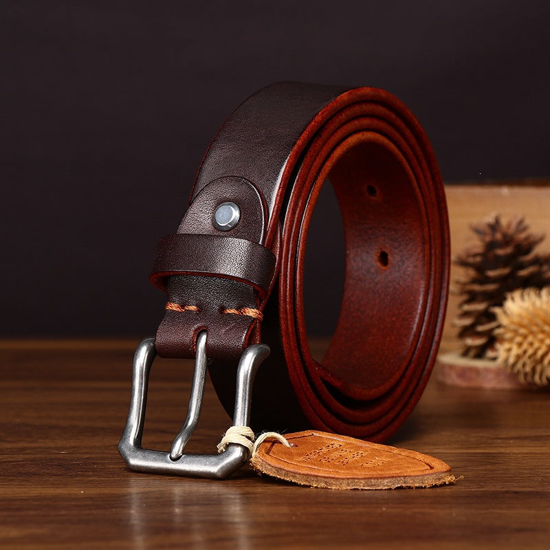 Women’s Leather Belt in Two-Tone Top-Grain Cowhide