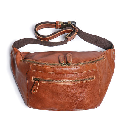 Men's Genuine Leather Crossbody Sling Bag