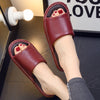 Leather Slippers for Women Cowhide Indoor Soft Sole Non Slip Slides