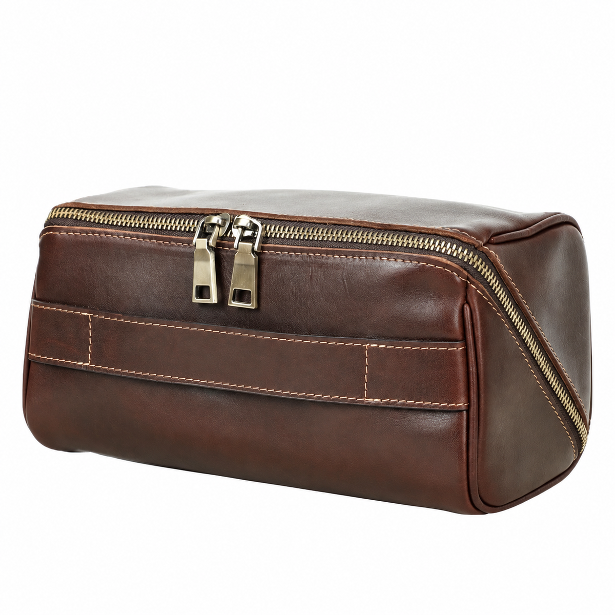 Full Grain Leather Dopp Kit for Men with Compartments