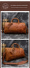 Retro crazy horse leather duffle travel bag