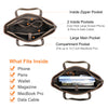 Leather Laptop Tote with Luggage Sleeve