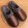 Women's Leather House Shoes with Plush Lining